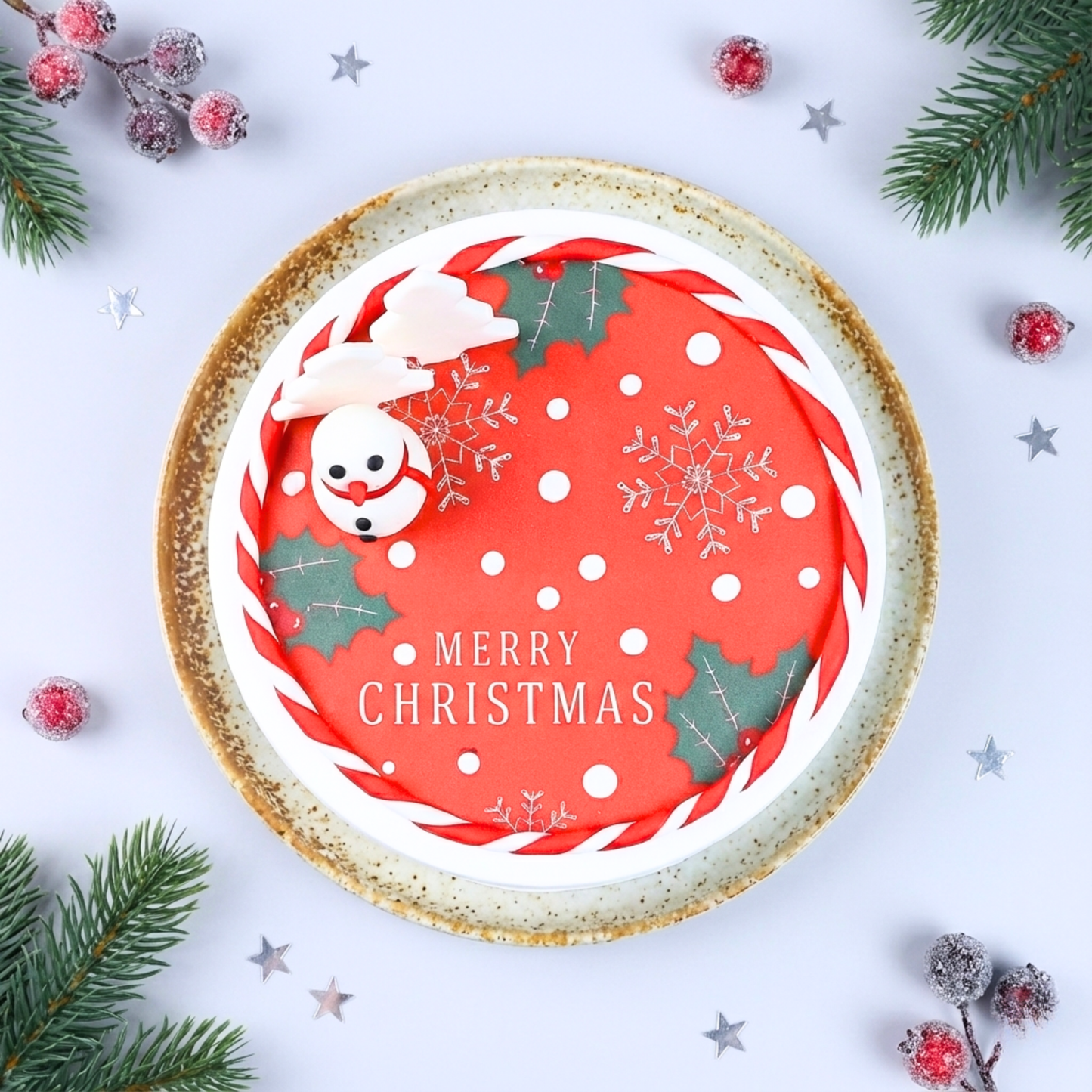Snowy Christmas Chocolate Cake- 1Kg