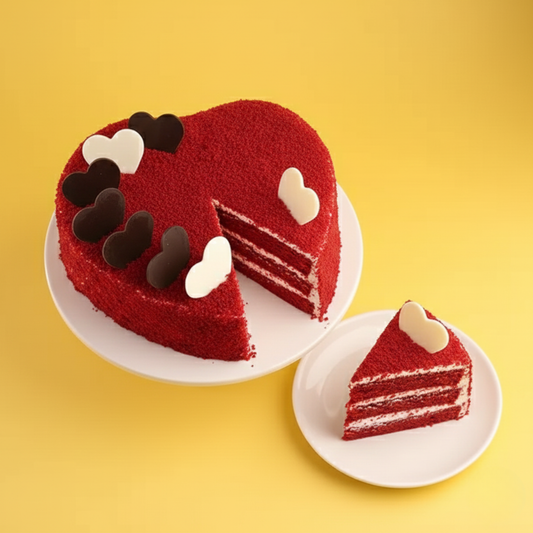 Red Velvet Heart Shape Cake