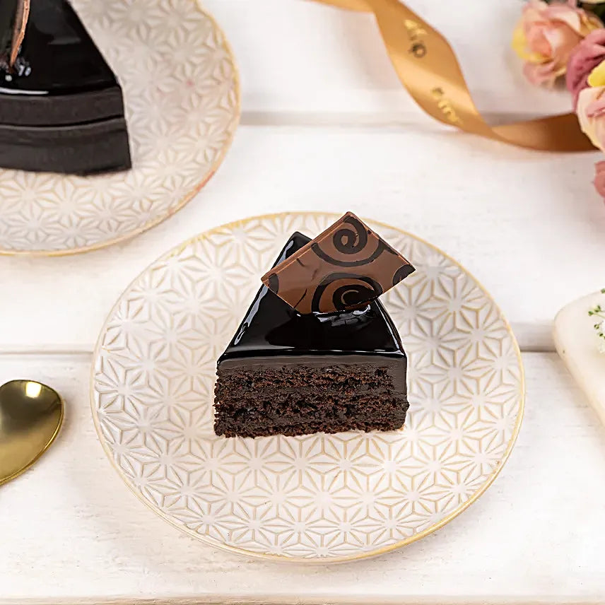 Decorated Chocolate Truffle Cake