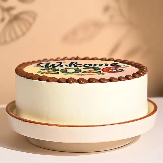New Year Greetings Cake