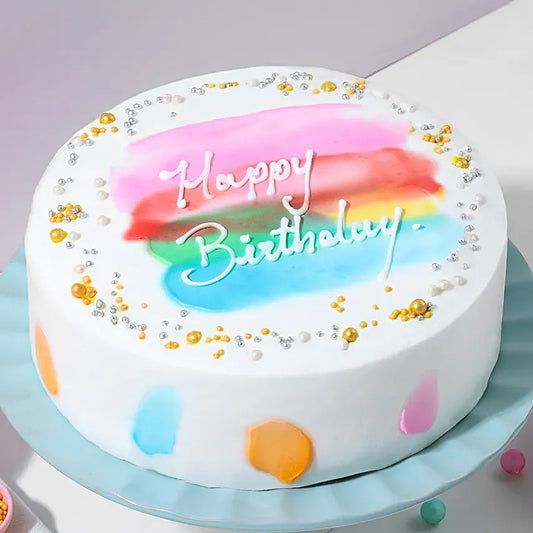 Rainbow Delight Pineapple Birthday Cake