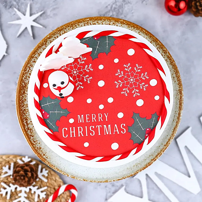 Snowy Christmas Chocolate Cake- 1Kg
