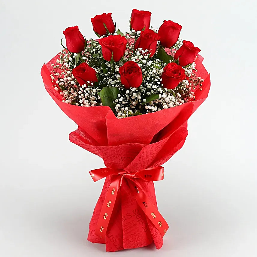 Timeless Love Red Color Roses Bouquets
