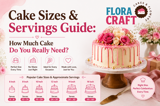 Cake Sizes & Servings Guide for Jaipur people