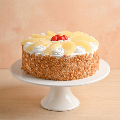 Pineapple Fruit Vanilla Caramel Crunch Cake