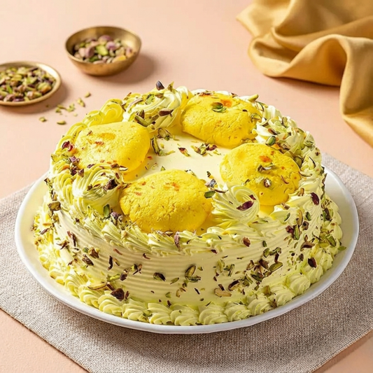 Butterscotch Cake With Rasmalai