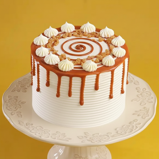Caramel Swirl Butterscotch Drip Cake