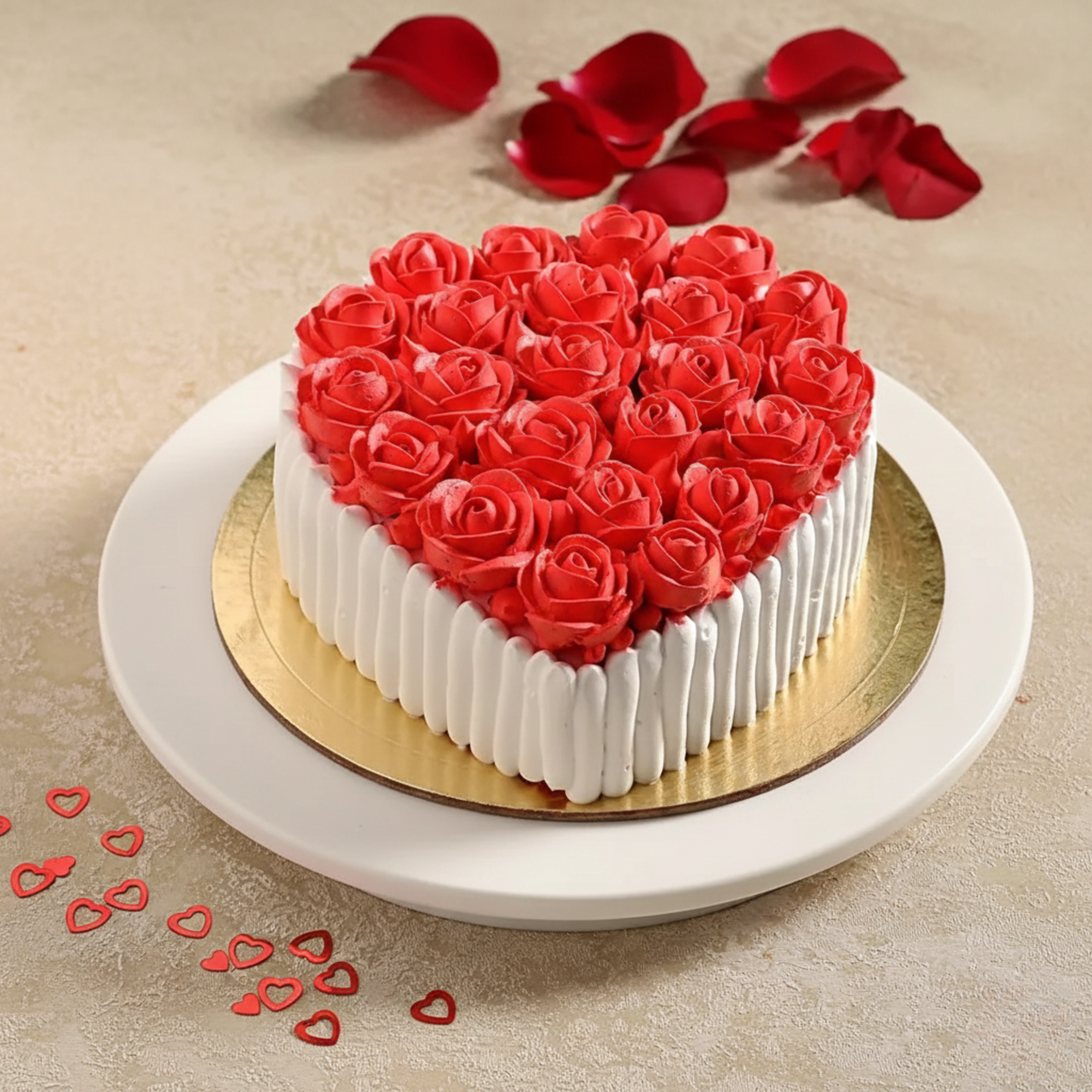 Pretty Roses Black Forest Cake- Eggless Half Kg