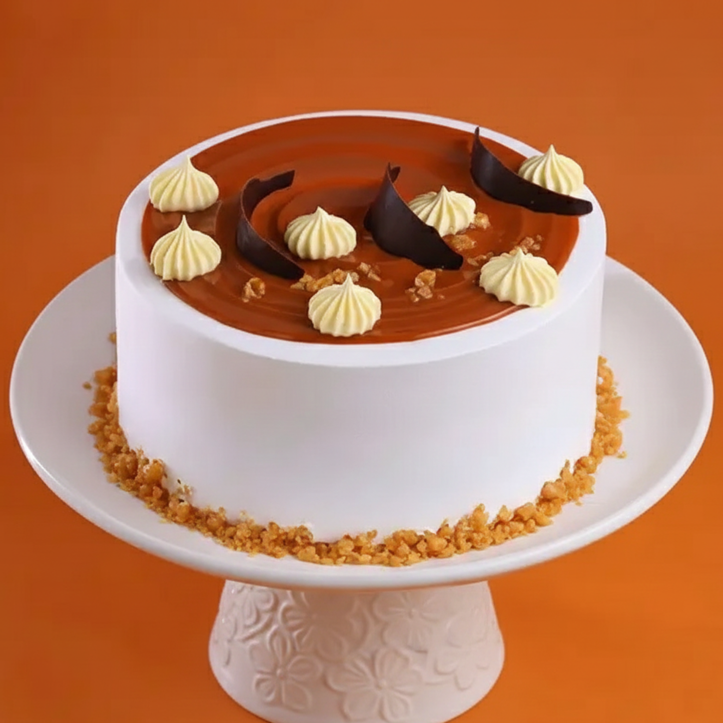 Caramel Crunch Butterscotch Cake