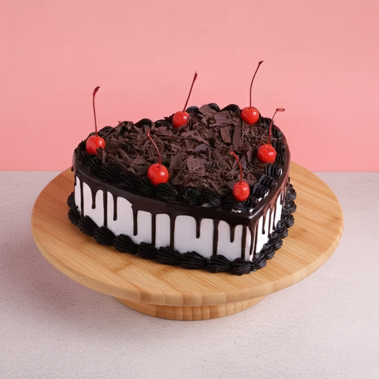 Heart Shape Chocolate Vanilla Cream Cake