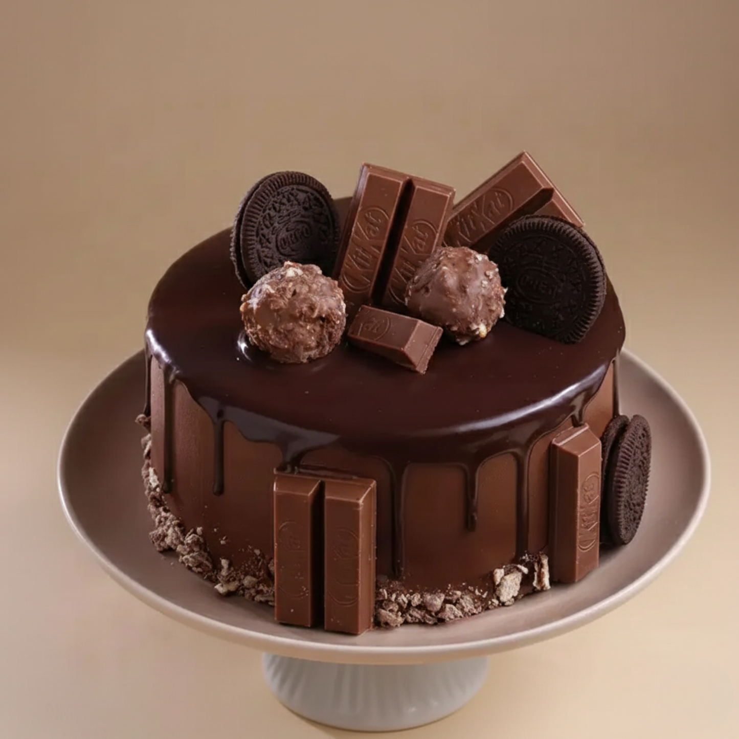 Crunchy Choco KitKat Cake