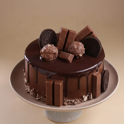 Crunchy Choco KitKat Cake