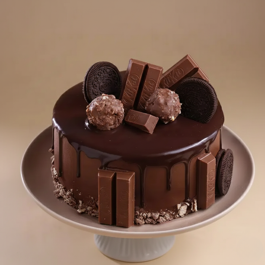 Crunchy Choco KitKat Cake