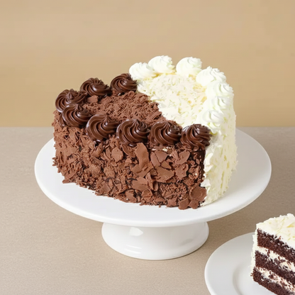 Heart Shape Double Delight Cake