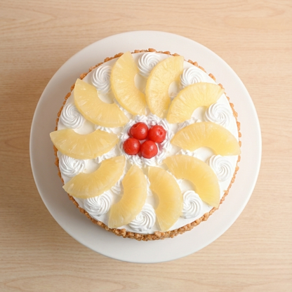 Pineapple Fruit Vanilla Caramel Crunch Cake