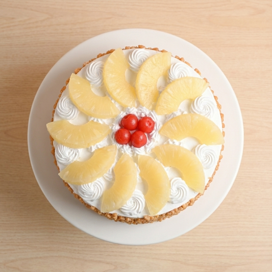 Pineapple Fruit Vanilla Caramel Crunch Cake