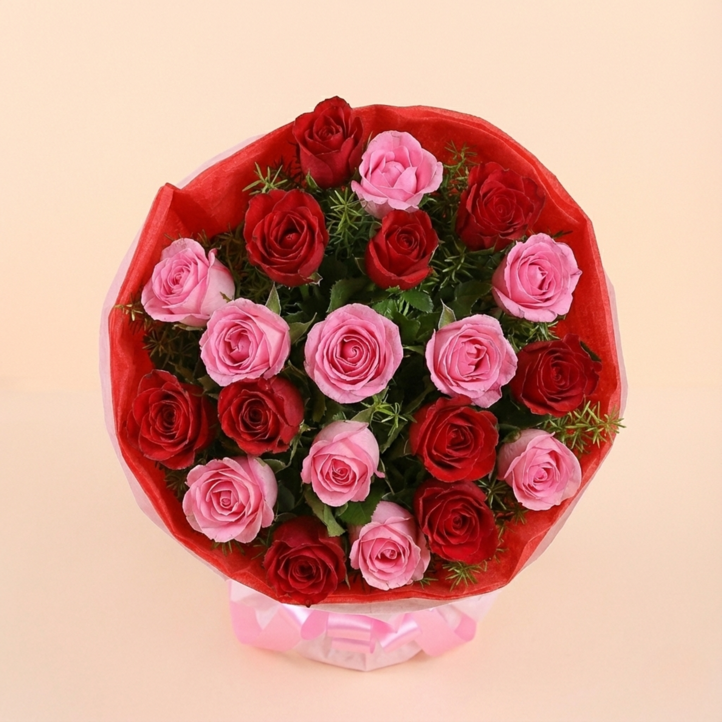 Red And Pink Roses Bouquet