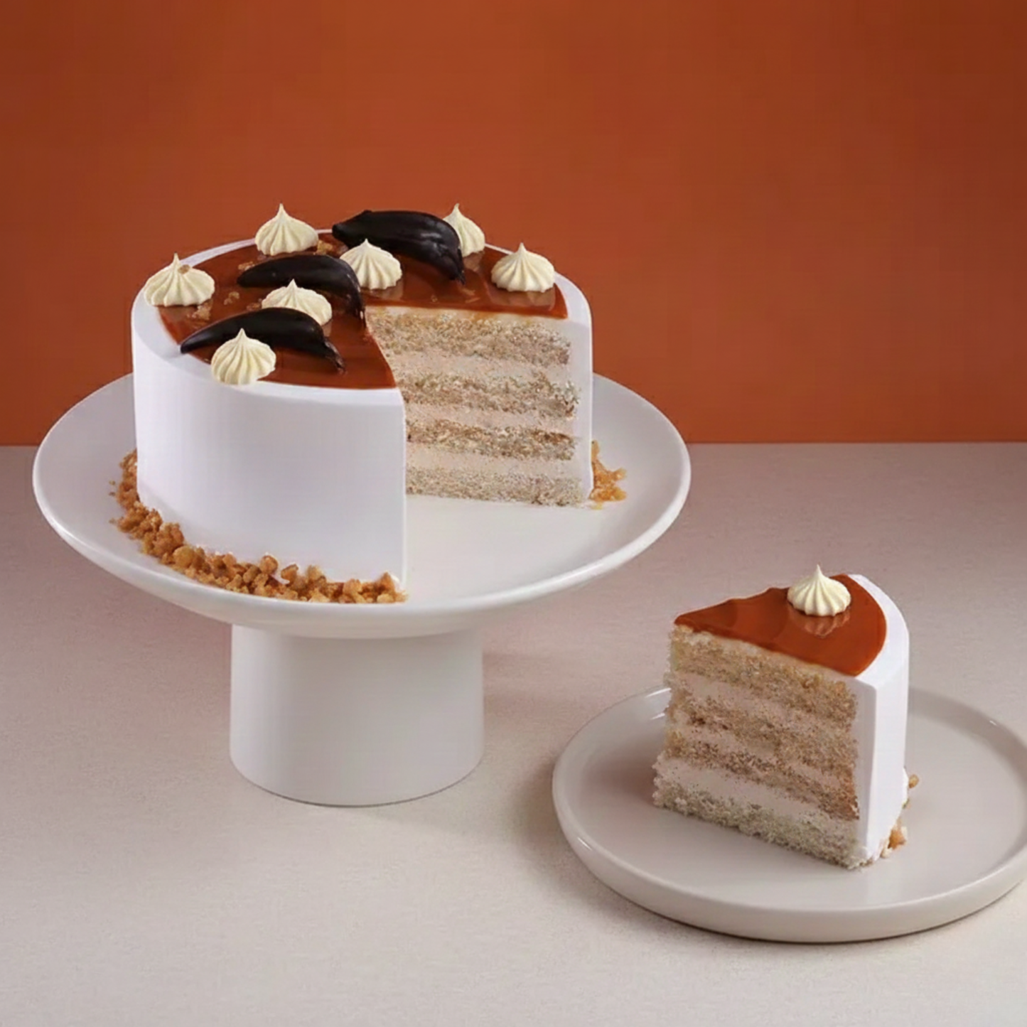 Caramel Crunch Butterscotch Cake