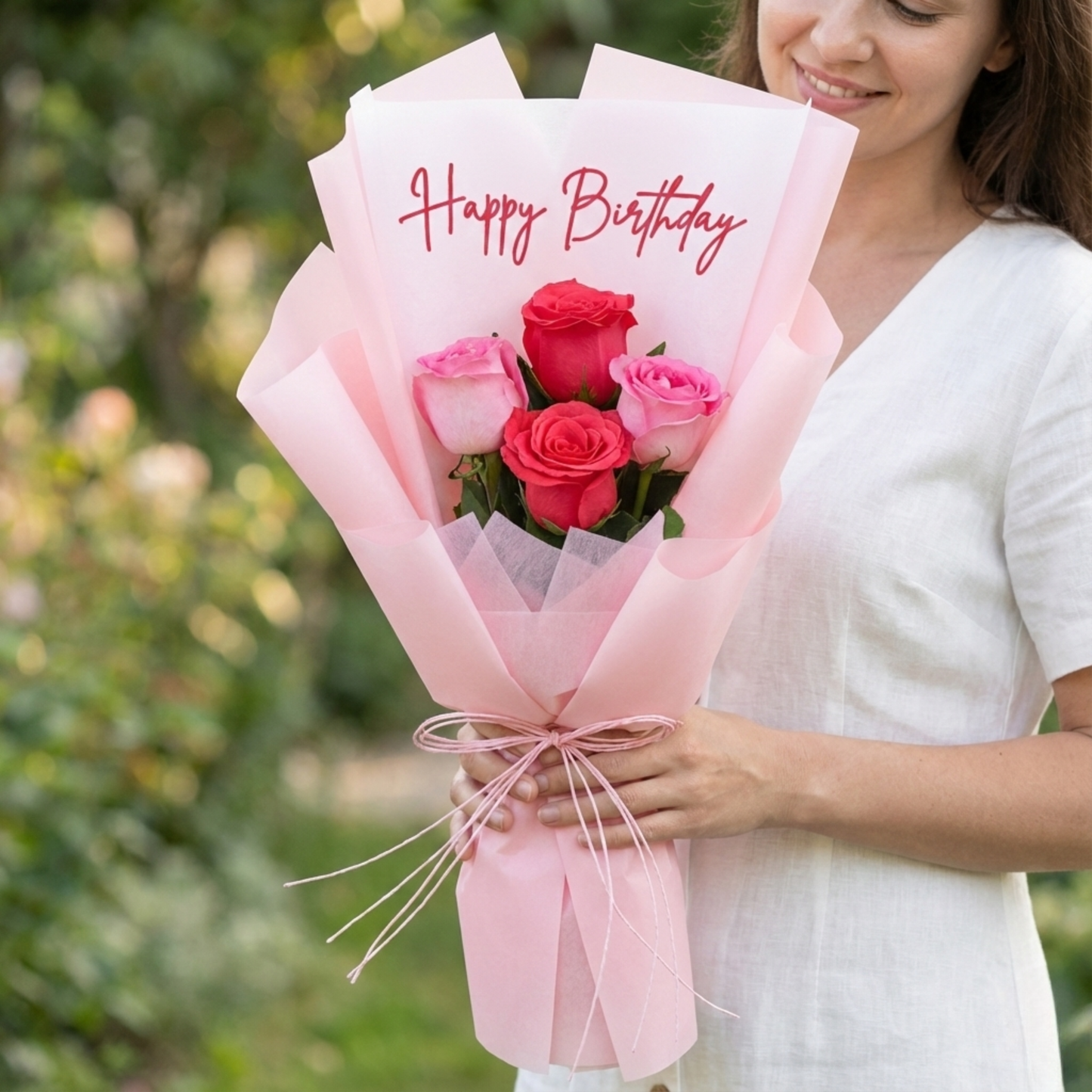 Angelic Rose Bouquet & Black Forest Birthday Bliss