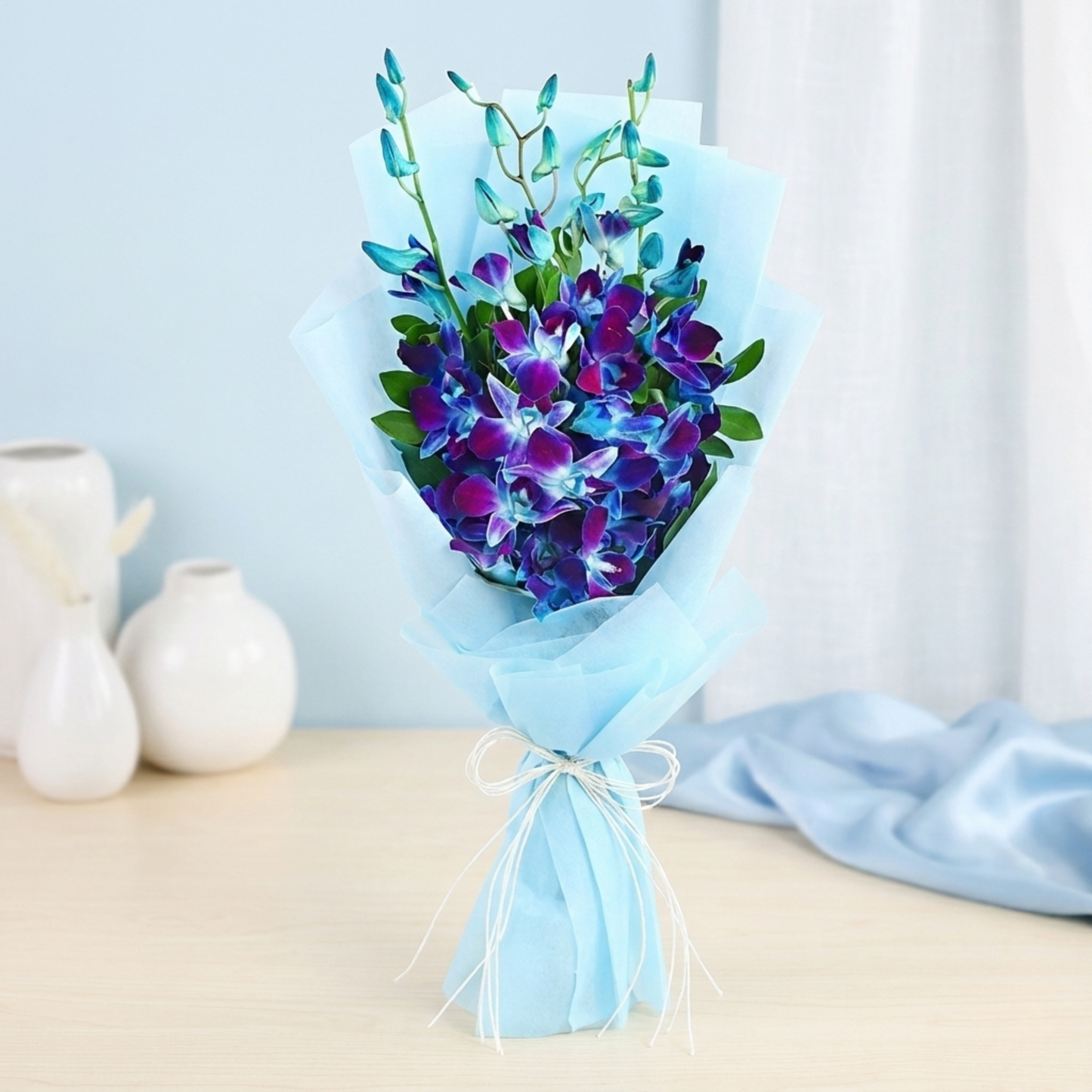 Azure Symphony Bouquet & Bento Cake