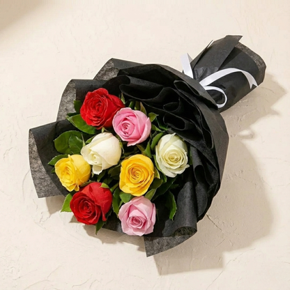 Special 8 Mixed Roses Bouquet