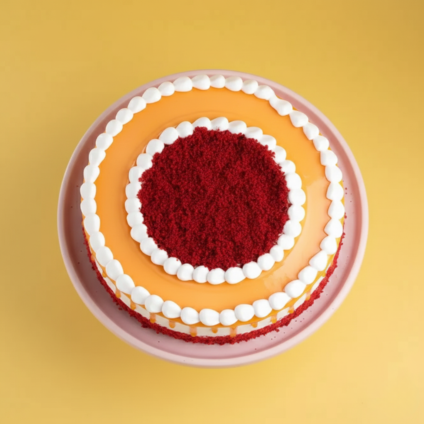 Red Velvet Coffee Drip Cream Cake