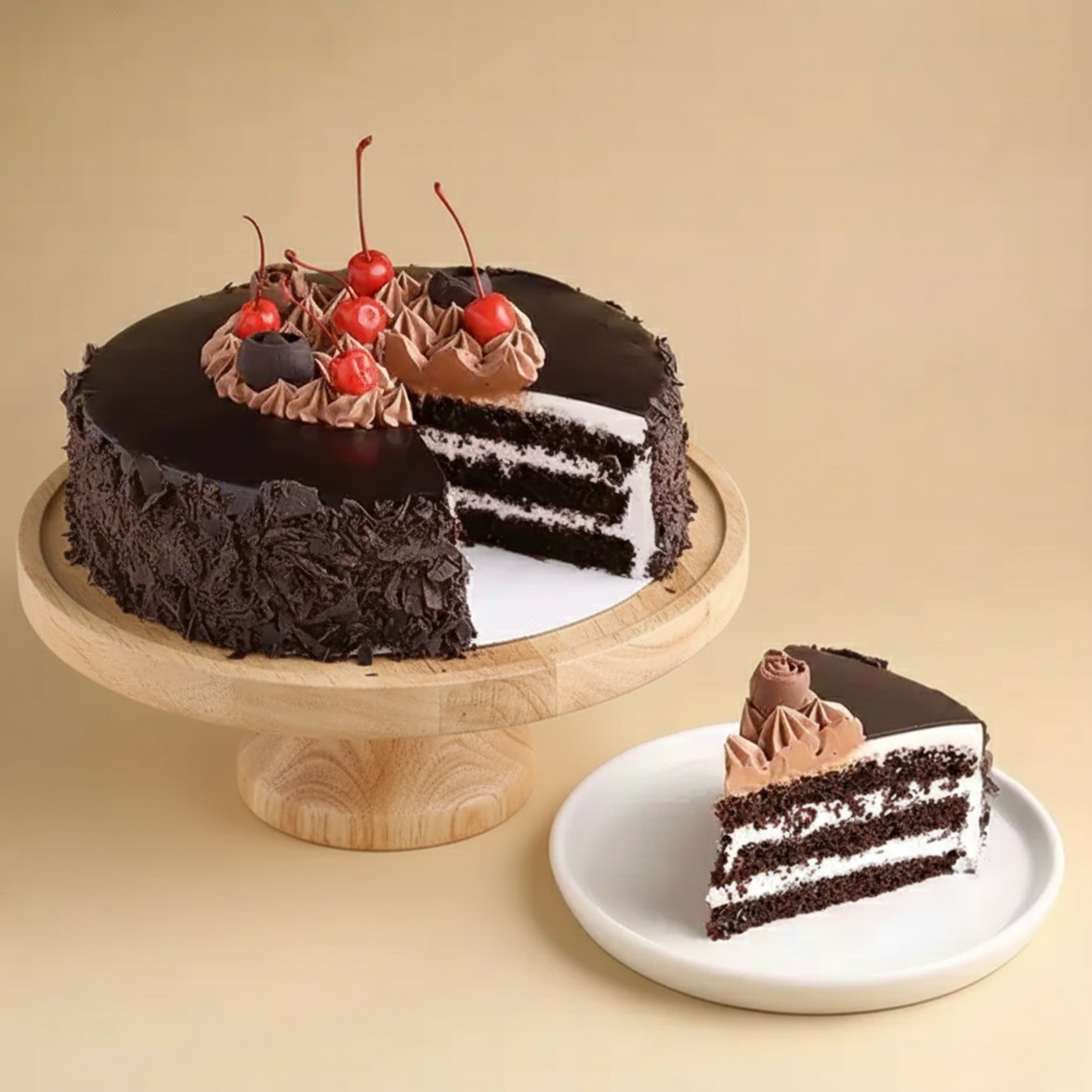 Glazed German Black Forest Cake