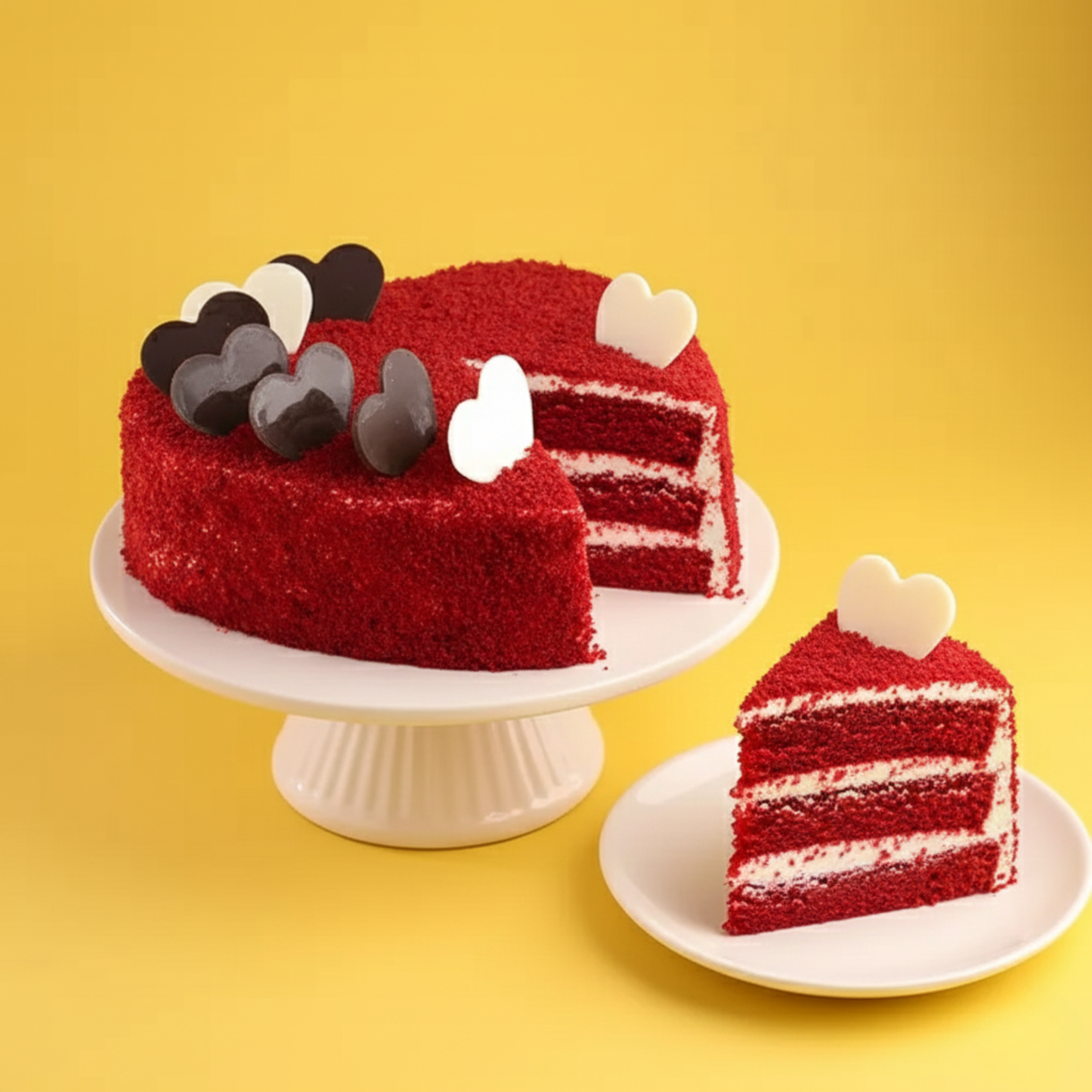 Red Velvet Heart Shape Cake