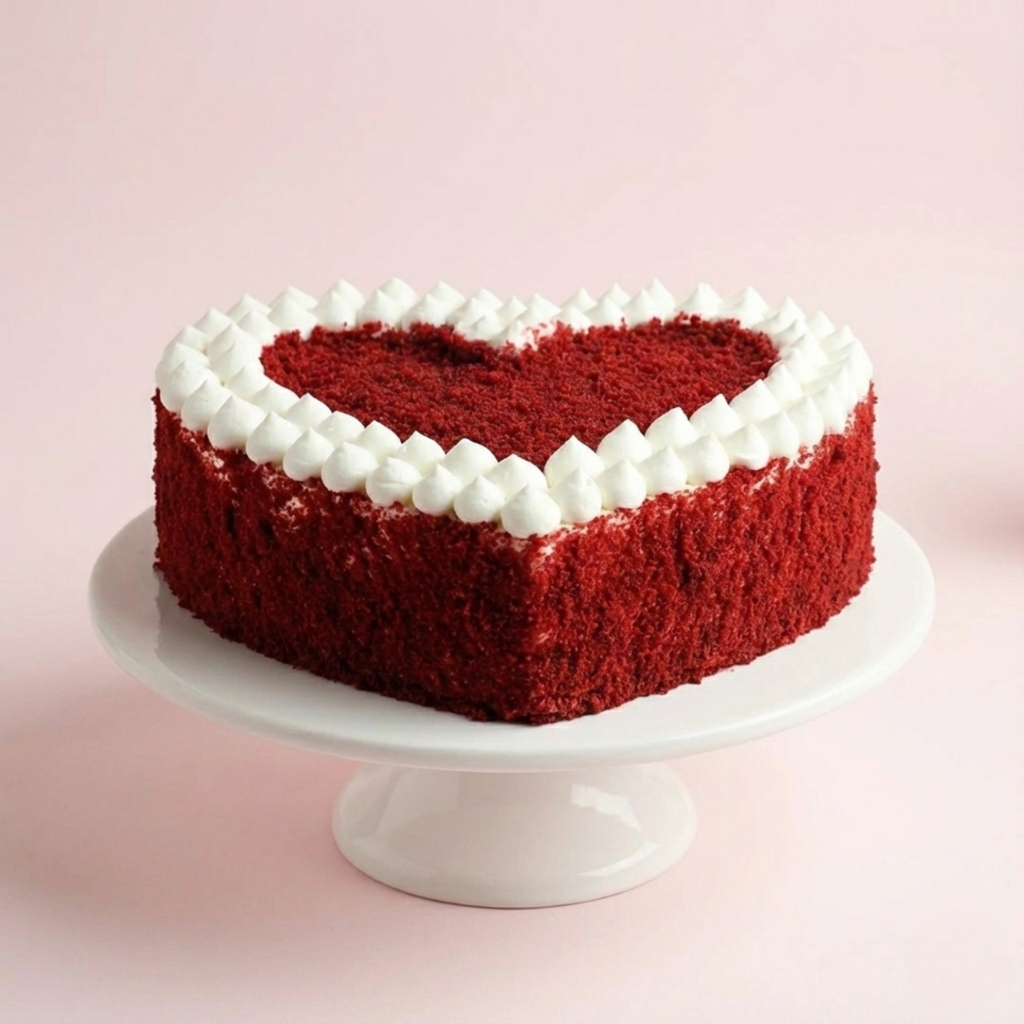 Heart Shape Red Velvet Crumb Cake
