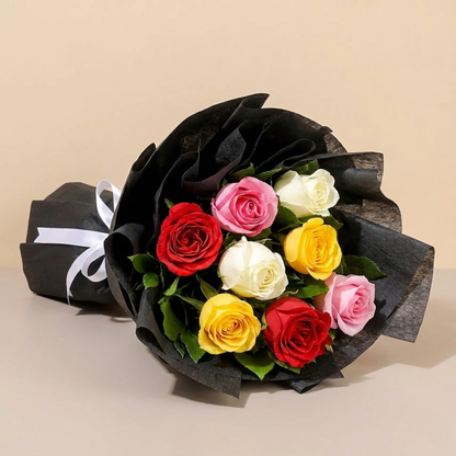 Special 8 Mixed Roses Bouquet