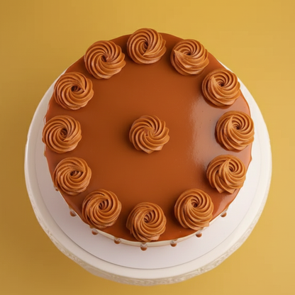 Swirly Butterscotch Drip Cake