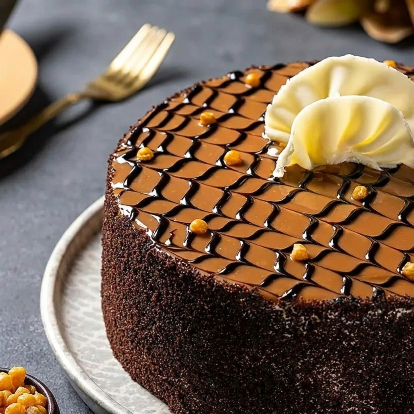 Heavenly Butterscotch Cream Cake
