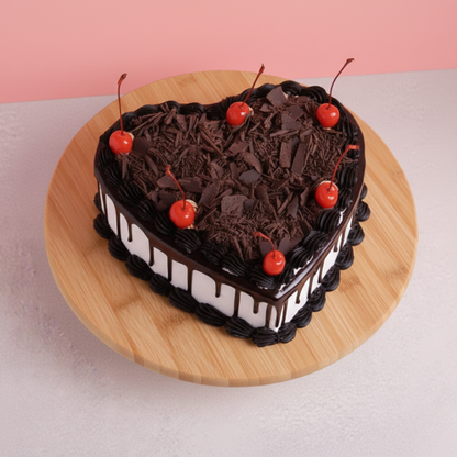 Heart Shape Chocolate Vanilla Cream Cake