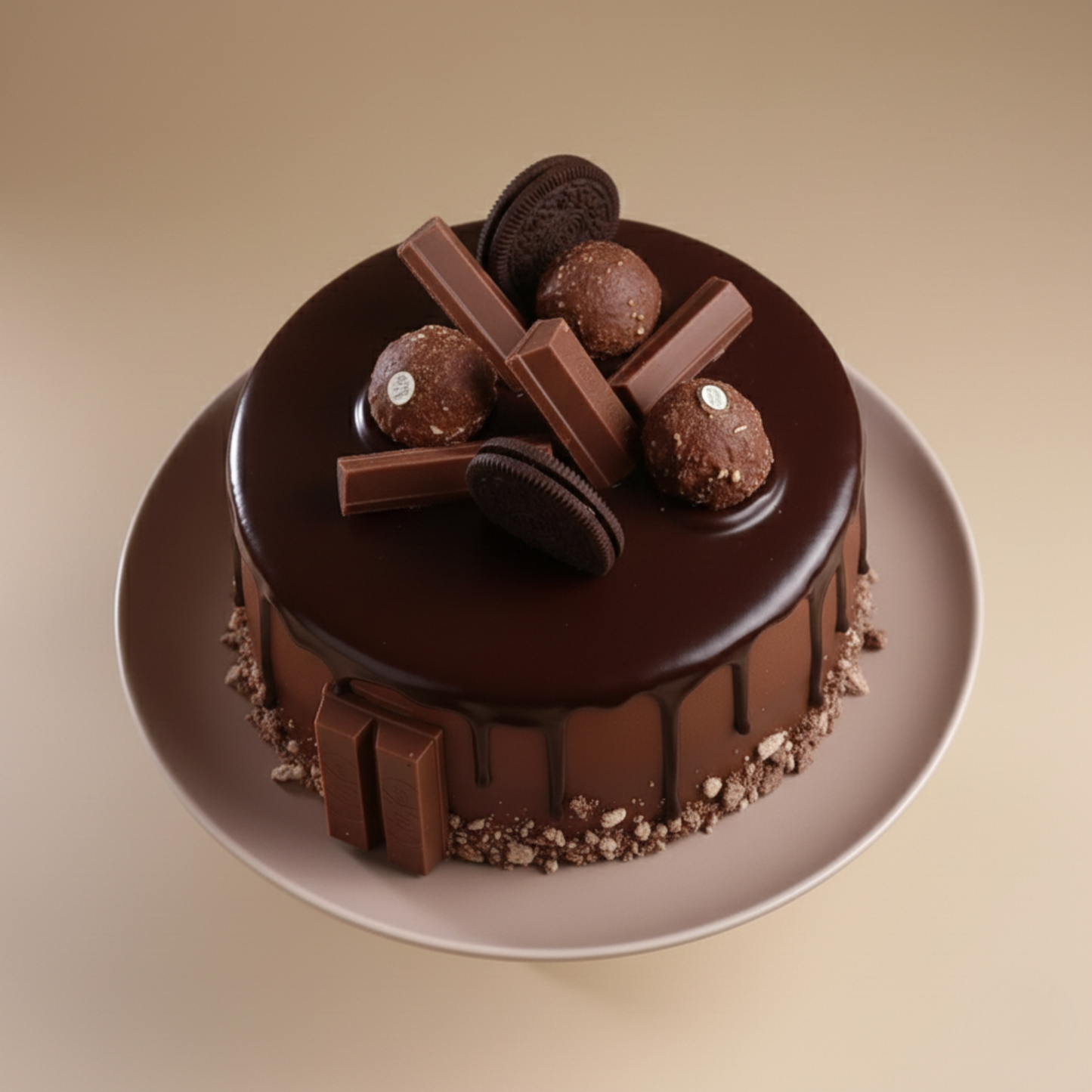 Crunchy Choco KitKat Cake