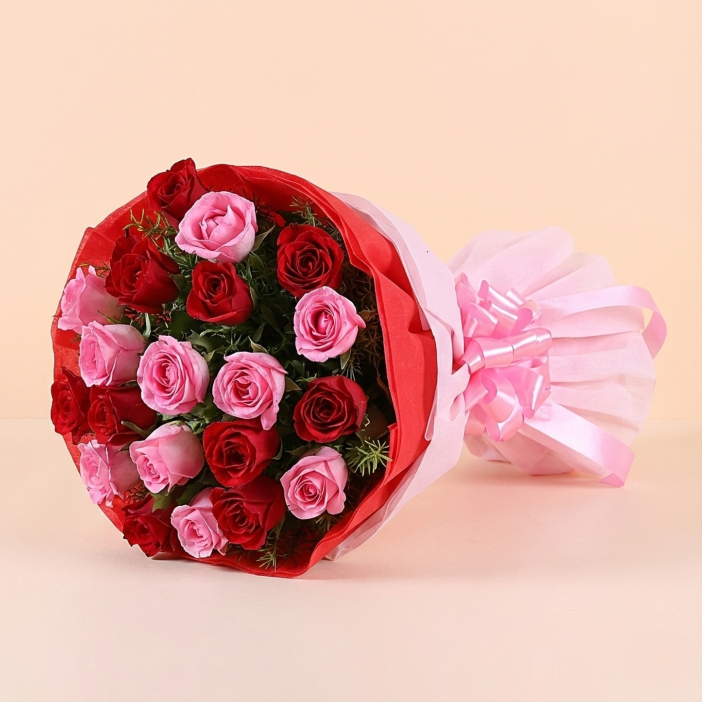 Red And Pink Roses Bouquet