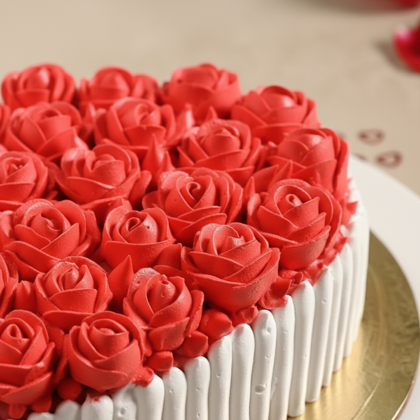 Pretty Roses Black Forest Cake- Eggless Half Kg