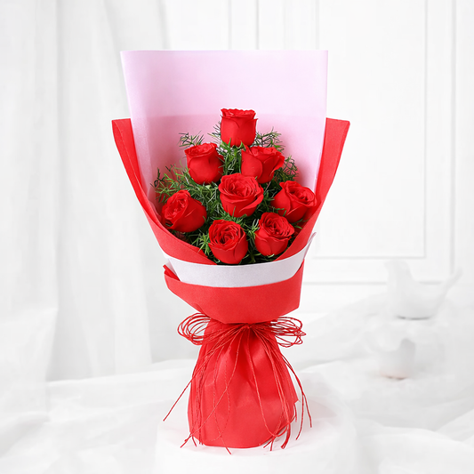 Bouquet Of 8 Royal Red Roses