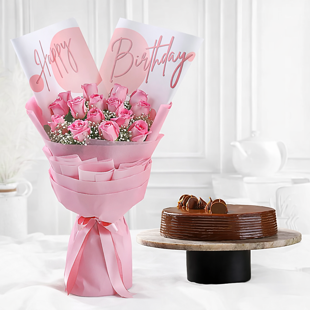 Birthday Blooms & Truffle Delight Combo