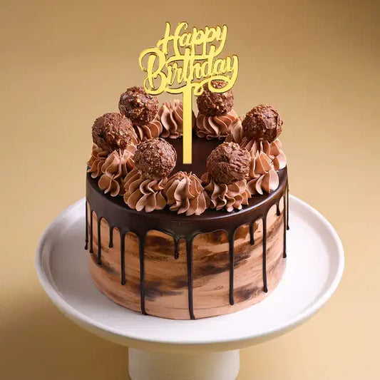 Choco Ferrero Birthday Drip Cake
