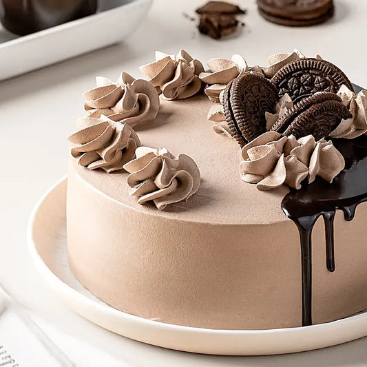 Chocolate Caramel Fudge Cake Eggless