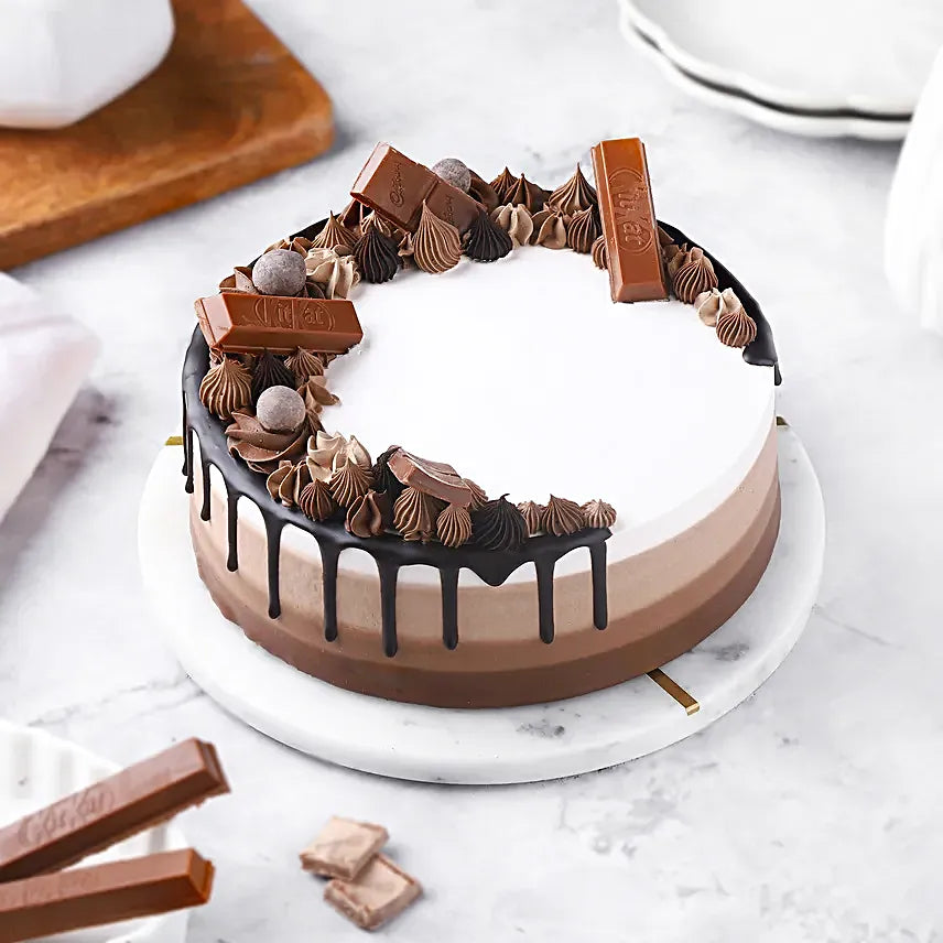 Chocolate Trio Eggless Cake