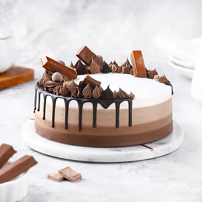 Chocolate Trio Eggless Cake