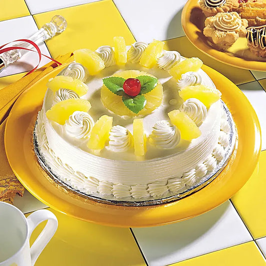 Delicious Pineapple Cream Cake Eggless