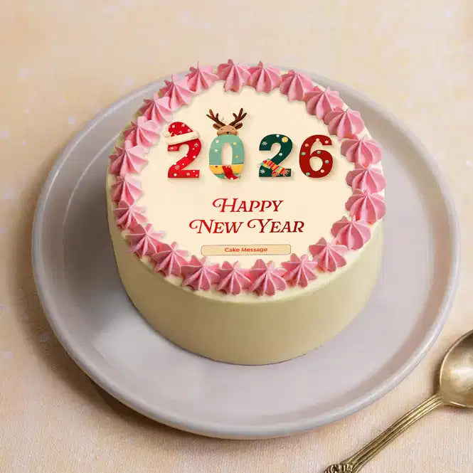 Happy New Year Festive Cake