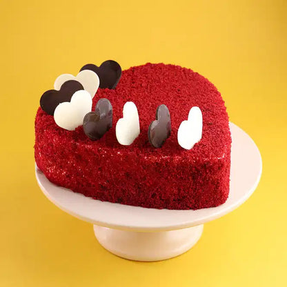 Red Velvet Heart Shape Cake