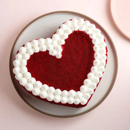 Heart Shape Red Velvet Crumb Cake