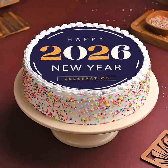 Yum Poster New Year Cake