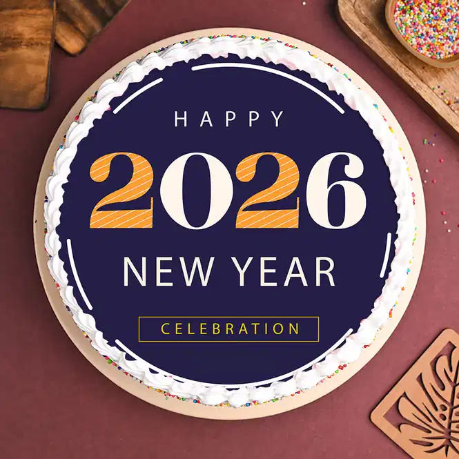 Yum Poster New Year Cake