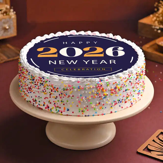 Yum Poster New Year Cake