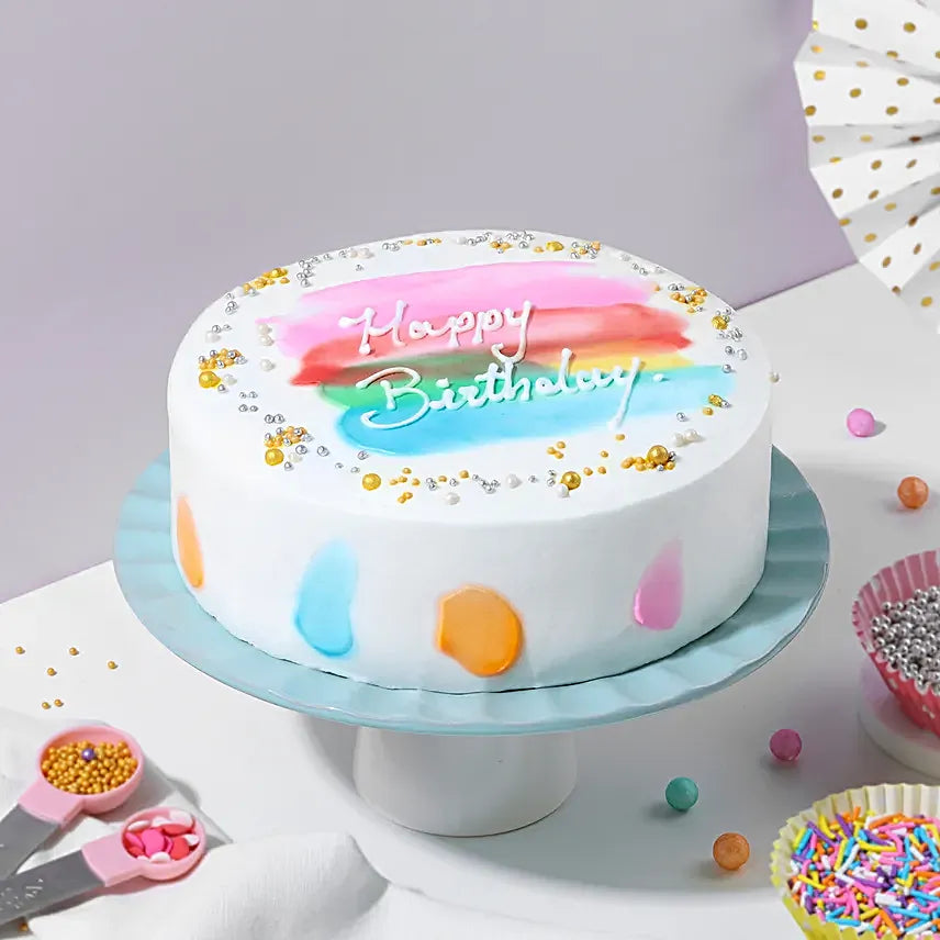 Rainbow Delight Pineapple Birthday Cake